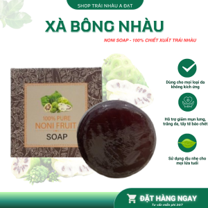 02 bánh xà bông trái nhàu hộp tròn xuất khẩu Noni Soap